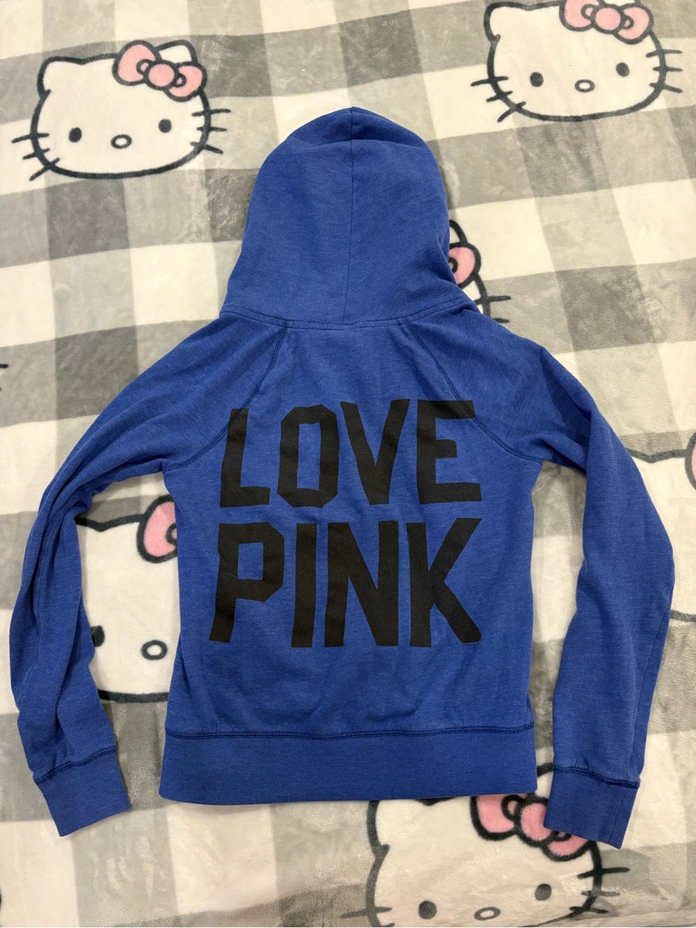Victoria’s Secret PINK Love Pink 86 Blue Full Zip Hoodie
